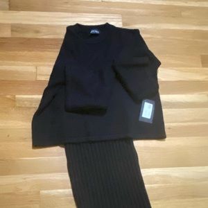 NET Black sweater tank dress and sweater set